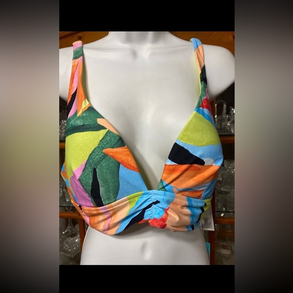 Seafolly Women's Tropfest Longline Triangle Bikini Top 12 - Picture 3 of 8